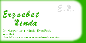 erzsebet minda business card