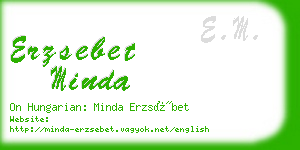 erzsebet minda business card